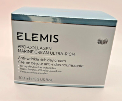 Elemis Pro-Collagen Marine Cream Ultra-Rich Anti-Wrinkle Day Cream 3.3 oz.  NIB