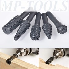 FRESE ROTANTI PER LEGNO 5PZ PUNTE PER MINI TRAPANO FRESA INTAGLIO 1/4" 6mm