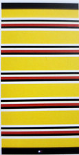 TOMMY HILFIGER WHITE NAVY BLUE RED YELLOW SIGNATURE STRIPE COTTON BEACH TOWEL