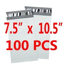 100 Bags 7.5x10.5 2.5MIL Poly Mailers Shipping Bags Envelopes Packaging Premium