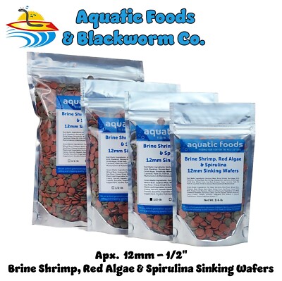 12mm - 1/2'' Brine Shrimp, Red Algae & Spirulina Sinking Wafers. WL