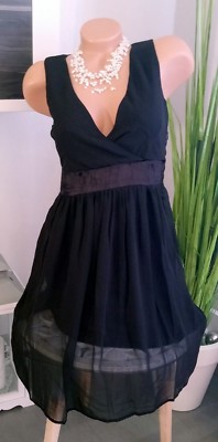 Vero Moda Kleid ''Eliza'' Gr. XS M schwarz Chiffonkleid