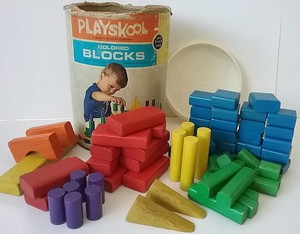 playskool wooden blocks vintage