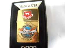 1998 Zippo Lighter - PRATT AND WHITNEY - DEPENDABLE ENGINES - CARAVAN gold plate