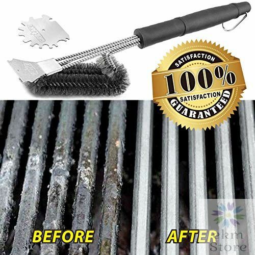 Grill Brush Scraper 18 Inch Universal Fit BBQ Grill Accessories Wire Bristle - Picture 3 of 12