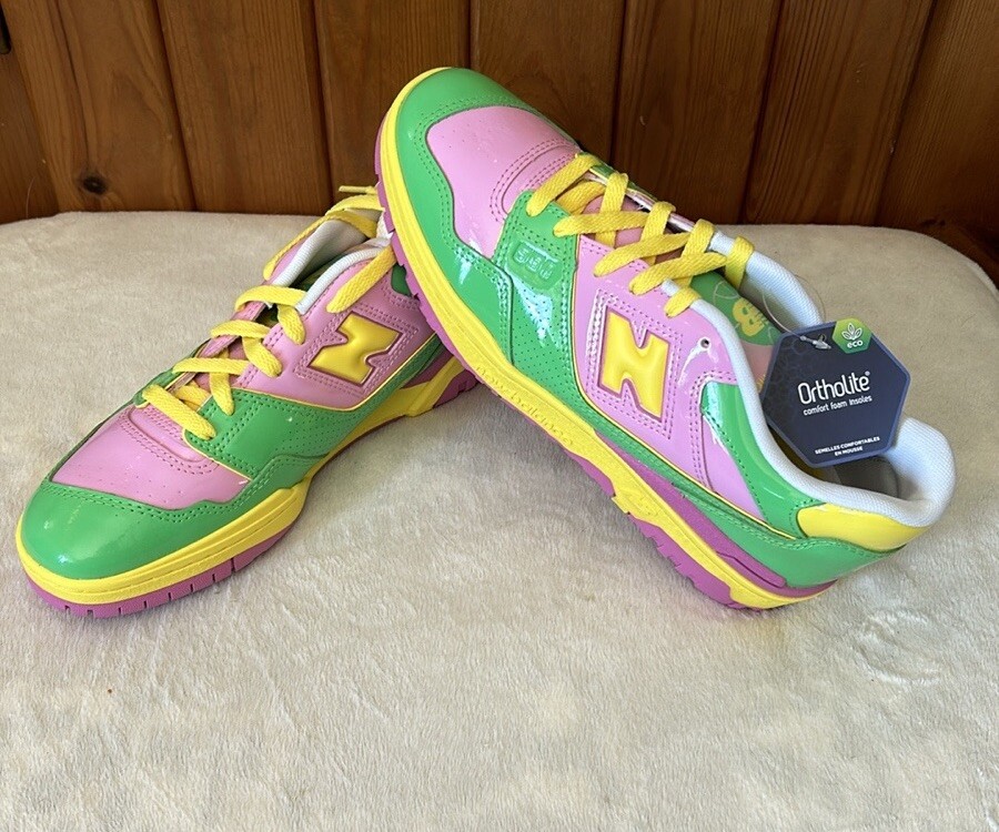 【NEW BALANCE】550 Trainers ニューバランスNeon Green×Pink New Balance 550 Y2K Patent Leather Pink Green - Jun 2024