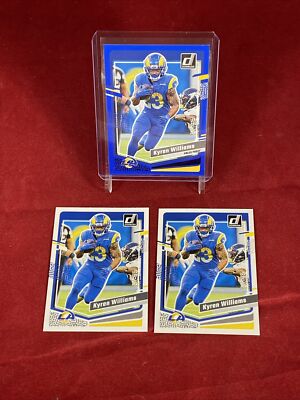 KYREN WILLIAMS SP 2023 Panini DONRUSS NFL BLUE Press Proof Card #167 RAMS