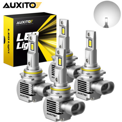 4X AUXITO 9005 9006 LED Headlight Bulb Kit High Low Beam Super White 60000LM
