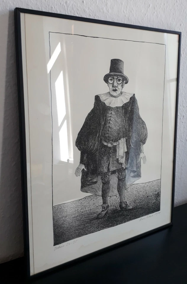 Alwin Eckert Grafik „Dottore“ signiert nummeriert Berlin  - Bild 2 von 4