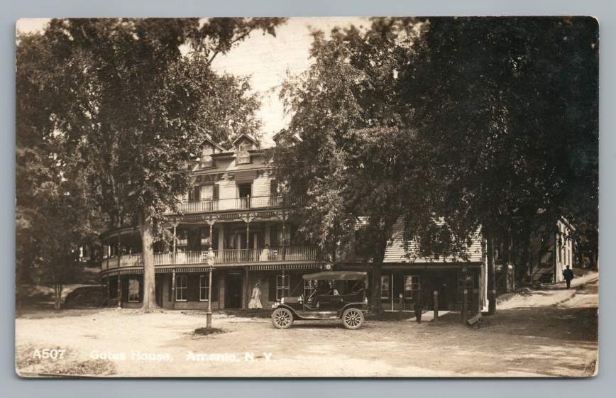 Gates House AMENIA New York RPPC Antique Dutchess County Hotel Photo