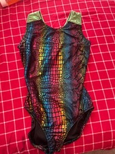 AM crocodile rainbow leotard