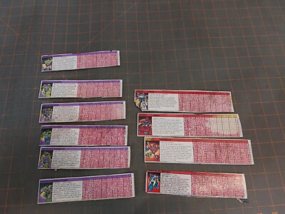 Vintage Hasbro Transformers G1 Tech Specs Lot Devastator Prowl Warpath Twin