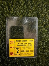 UCLA BASKETBALL MAR 2 1968 TICKET STUB