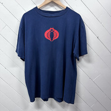 Vintage GI Joe T Shirt Men's XL Cobra Commander Changes Tag Blue USA Made