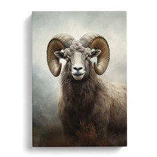 Ram Sheep Digital Canvas Wall Art Print Framed Picture Decor Living Room Bedroom