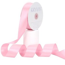 Double Faced Pink Satin Ribbon 1-1/2 Inch X 50 Yards Polyester Ribbon for Gif...