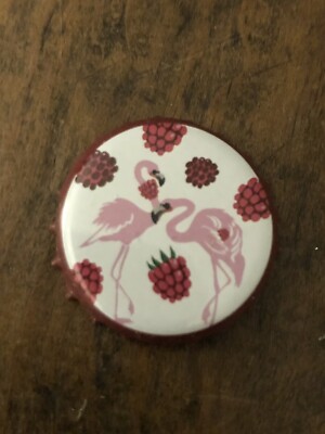 Flamingo Fruit Fight Raspberry Sour Beer Cap Crown Bell s Michigan Brewery Red