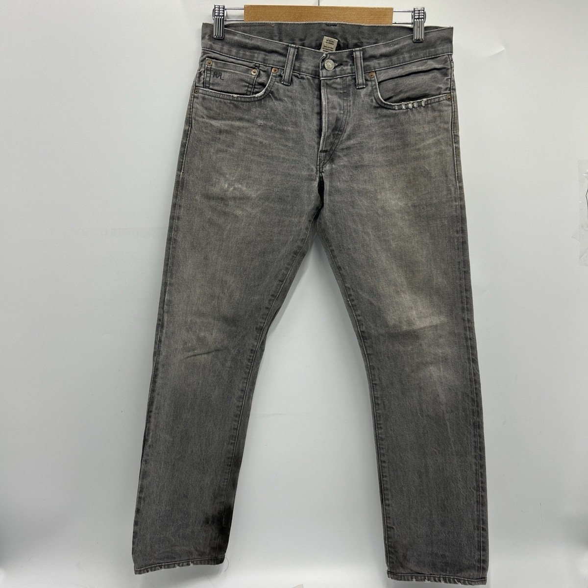 RRL Double RL Ralph Lauren Slim Fit Japan Woven Selvedge Gray Men