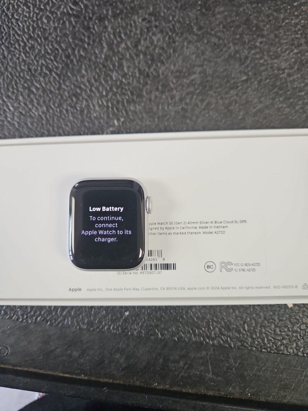 Apple Watch SE 2 40mm Silver Aluminum - Blue Cloud MXEE3LL/A