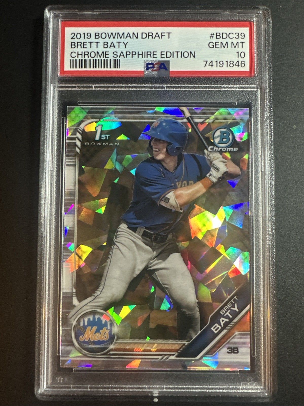 2019 Bowman Draft Sapphire Baseball Brett Baty #BDC-39 PSA 10 Mets