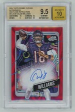 2024 Topps Cosmic Chrome Caleb Williams Red Refractor RC Auto #/5 BGS 9.5/10
