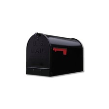 Architectural Mailboxes Stanley Jumbo Galvanized Steel Post Mount Black Mailbox