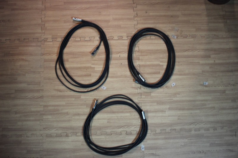 Musician's Gear Standard XLR Microphone Cable 20 ft. Black (x3)
