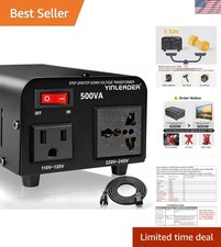 Safe 500W Voltage Transformer for Global Appliance Compatibility - Travel Ready