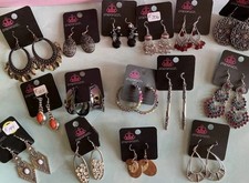Lot Of 15 Pairs Of Paparazzi Earrings New W/Tags - Hoops, Dangles, Boho, Blingy