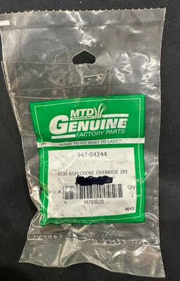 #ad NOP MTD 947 04244 Choke Override Rod Asm. OEM Service Part Cub Cadet Troy Bilt $21.95