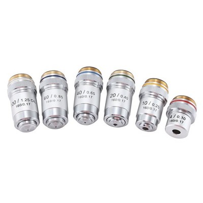 Achromatic Microscope Objective Lens with Numerical Aperture (NA) 0 1 1 25