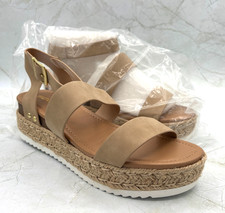 Soda Womens Platform Sandals Bryce-S Taupe NUB 10M Ankle Strap New