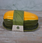 WILD EYE DESIGNS Yellow Green Fall Harvest Corn Shaped Ceramic Lid Butter Dish — photo 4