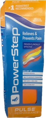 PowerStep Pulse Performance Orthotic Insoles Running Shoe Pain Relief Men 5-5.5