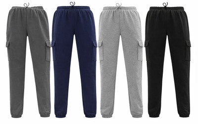 Herren Cargo Jogginghose Sweatpants Fleece Bündchen Trainingsanzug Jogger S-2XL