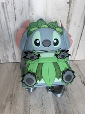 Preowned Loungefly Disney LILO STITCH Mini Backpack Luau ears.