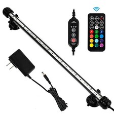 iKefe 15 Inch Timer Color Fish Tank LED Submersible Aquarium Light with Remot...