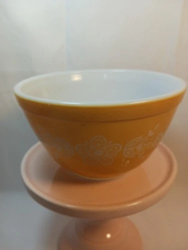 Vintage Pyrex Mixing Bowl Butterfly Gold 401