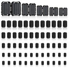 25Pcs Ferrite Chokes Ferrite Beads Snap on RFI EMI Noise Suppressor Cable Clip f
