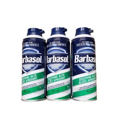 3XBarbasol Thick & Rich Shaving Cream Soothing Aloe 5 oz 142g Fast Ship