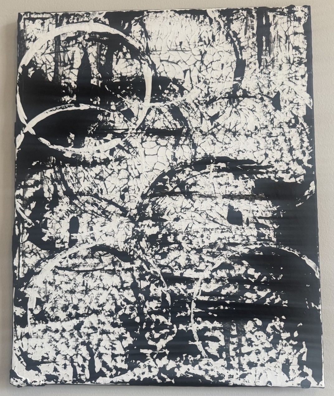 Black White Abstract Penthouse Loft Painting Industrial Minimalist Modern 