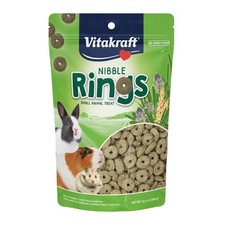 Crunchy Small Animal Treats - Healthy Nibble Rings for Rabbits, Guinea Pigs,