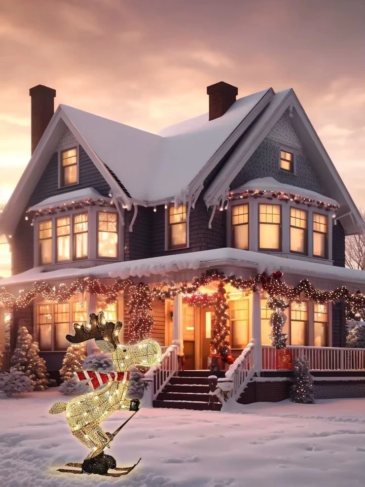 Leuchtende 3D-Rentier Deko mit LED – Perfekt für festliche Weihnachtsbeleuchtung - Bild 2 von 4