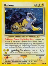 Raikou - 13/64 - Pokemon Neo Revelation Unlimited Holo Rare Card WOTC HP