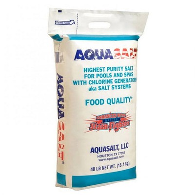 Aqua Salt Pool Salt 40 lb Bag | 99% Pure Sodium Chloride for Saltwater Pools