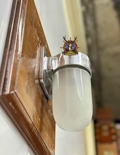 Industrielles Paar Aluminium Wandhalterung Leuchten Wei&szlig; Glas Heim Lampe