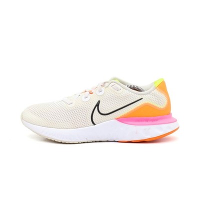 Nike Damen Renew Run Sneaker Weiß/Orange/Pink/Gelb Rutschfest Laufschuh EU 38.5