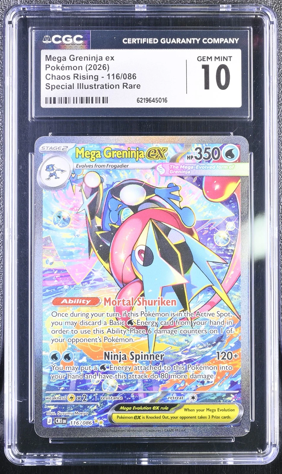 Mega Greninja ex - Chaos Rising #116 Price & Value ($156.60
