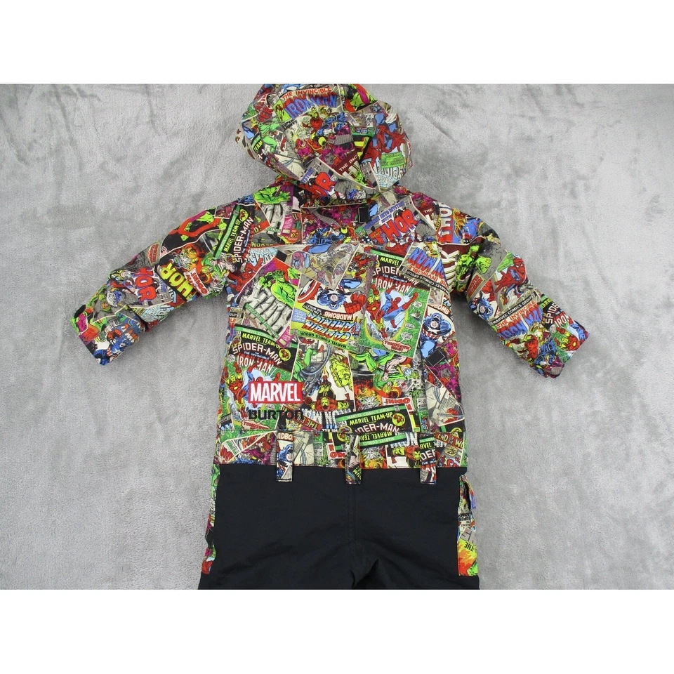 Marvel X Burton Traje de Nieve Niños 18-24 Meses Paseo en Seco Con Capucha Nieve Aislado Cremallera Foto 3 de 4