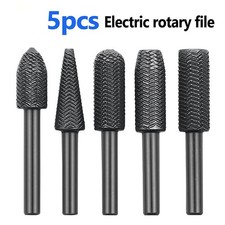 5PCS 10mm 1/4" Tungsten Carbide Rotary Tip Burr Set Die Grinder Shank Bit Metal